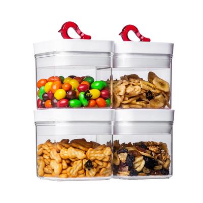 China 4pcs/set Kitchen Organizer Heatable Grains Beans Storage Jar Keep Fresh Food Storage Box Fridge Food Sealed Container for sale