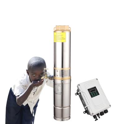 China 60m Borehole Water Pump 60m 600w Automatic Main Submersible Solar Powered Borehole Water Pump Solar Powered Water Pump For Home Use for sale