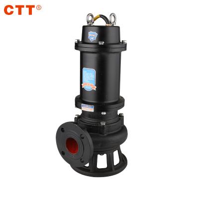 China Wastewater treatment flow sewage pump submersible sewage pump large non clogging wq series submersible sewage pump for sale