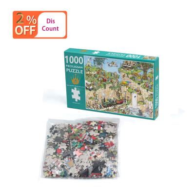 China paper & Custom Cardboard Puzzle 1000 Piece Adult Puzzles 500 Piece Jigsaw Puzzle With Bag Packing for sale