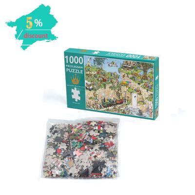 China paper & Custom Cardboard Brain Teaser Cardboard Puzzle 1000 5000 10000 Mini Pieces Jigsaw Puzzle For Adult for sale