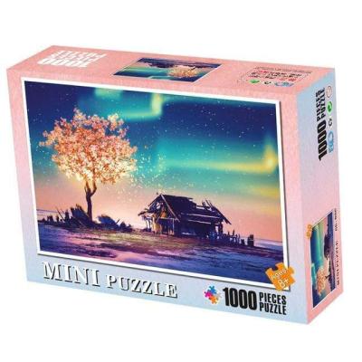 China paper & Wholesale Adult Cardboard Puzzle Maker 1000 Pieces Puzzle Country Oil Painting Style Jigsaw Puzzle for sale