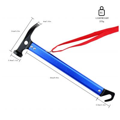 China Outdoor Gear Durable And Useful Multifunction Camping Tent Peg Stake Handle Hammer Aluminum Tent Hammer for sale