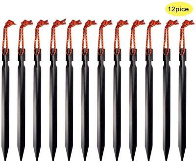 China Outdoor Gear Ultralight Aluminum Tent Stakes Tent Pegs For Beach Hammock Tarp Shelter Camping Canopy for sale