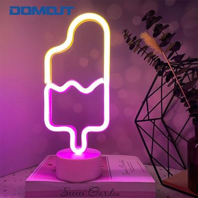 China Bedroom Popsicle LED Neon Signs Lights Art Decoration Children Baby Room Pipe Bar Recreational Party for sale