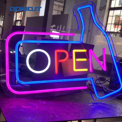 China Residential Drop Shipping Waterproof Customized Acrylic Neon Led Light OPEN Letter Neon Sign Custom For Decoration for sale