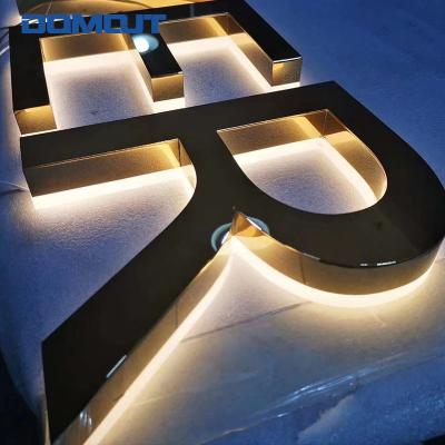 China Buildings Free Design Led Vintage Backlit Metal Sign Backlit Letter Channel Signage Letters for sale