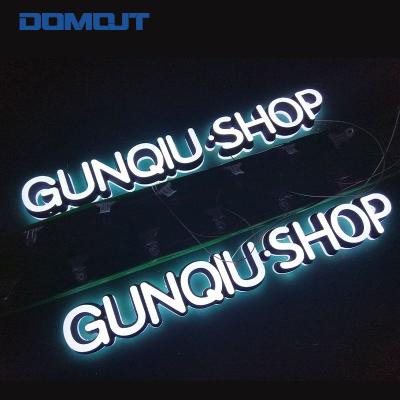 China Buildings Factory Custom Illuminated Sign Led Channel Sign 3D Epoxy Led Letters For Indoor Outdoor for sale