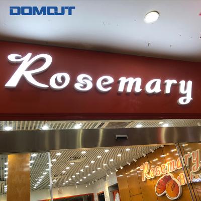 China Easy Installation Frontlit LED Channel Letter 3D Stick Resin Letters Signs Outdoor Advertising for sale