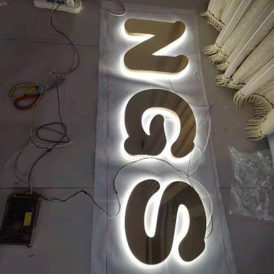 China Buildings Double-side-lit Letters Double Lit LED Double Effect Illuminated Letters Double Sided Electrical Channel Letters Signs for sale