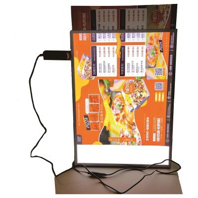 China A3 A4 Store Wall Mount or Table Stand Thin Acrylic Advertising LED Light Box Commercial Crystal Sign for Milk Tea Shop for sale