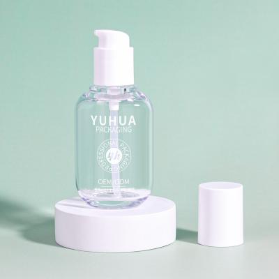 China Custom Logo Clear Empty Serum Lotion Pump Bottle Luxury Petg Plastic Cosmetic Bottle With Pump for sale