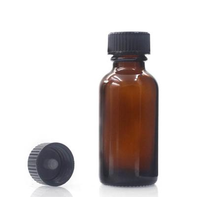 China OEM Amber Boston Round Glass Bottles 30ml Amber Dropper Bottles for sale