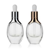 China Luxury Empty 30ml Clear Dropper Bottles Logo Print Cosmetic Packaging for sale