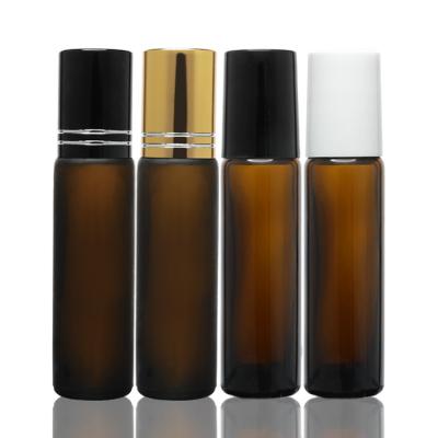 China Parfumserum die Amber Glass Essential Oil Bottle 8ml met Rolbal GLB verpakken Te koop