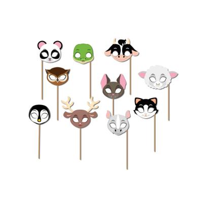 China Eco-friendly Photo Booth Props New Arrivals Custom Holiday Factory Price 2023 Animal Theme 10pcs Photo Booth Props for sale