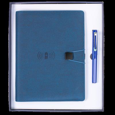 China Hardcover 12000mah Smart Screen Indicator Power Bank Notebook Planner With Led Light for sale