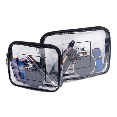 China Durable PVC Clear Cosmetic Bag Pouch Organizer Makeup Bags Women Travel Toiletry Waterproof Clear Case for sale