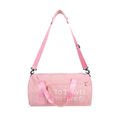 China Fashion Sports Tote Gym Bag Shoulder Weekender Travel Overnight Duffel Bag For Women for sale