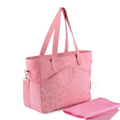 China Customized Popular Multifunctional Purpose Tote Large Capacity Floral Waterproof Travel Popular Cross - Body Messenger Packing Diaper Bags for sale