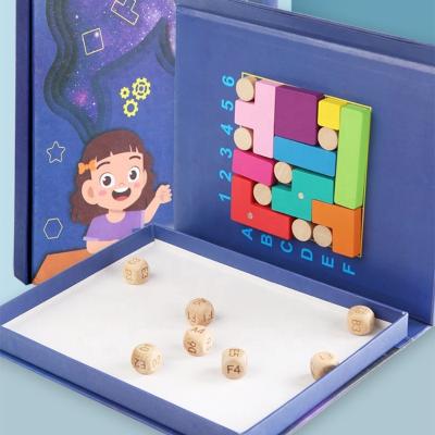 China Toy High Educational Grade Multifunctional Wooden Magnetic Blocks Hands - Eye Cooperation Color Educational Toy for sale