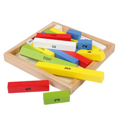 China Playing Montessori Math Enlightenment Teaching Wooden Education Toys Color Decimal Stick Early Education Educational Toys for sale