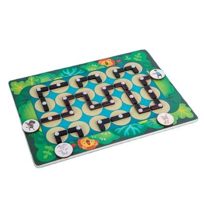 China Game Wooden Block Kids Math Balance Ball Crank Track Bead Maze Puzzle Educational Adult Interactive Desktop Game for sale