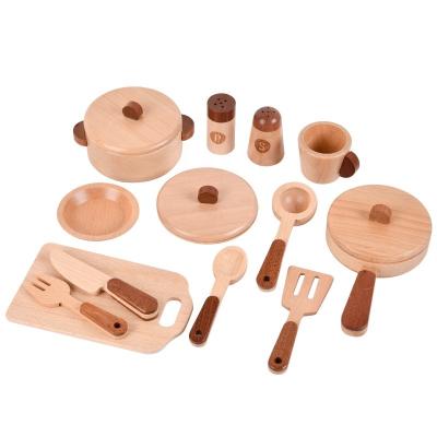 China Toy Teaching Manufacturer Supplier Early Education Cooking Play Game Wooden Kitchen Toys Pretend Play Toys for sale