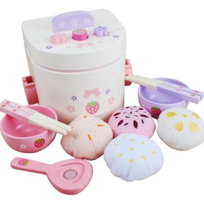 China Teacher's play 2021 new children's playing each kitchen toy set girls cooking cookware rice cooker early education educational toys for sale