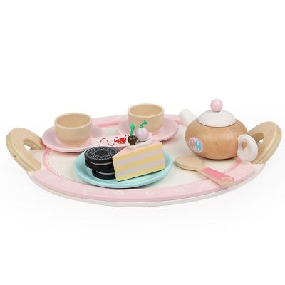 China Cosplay Wooden Room Game Real Life Tea Set Toys Dressup Makeup Games Real Life Kitchen Cosplay Tableware Educational Gift Pretend Play for sale