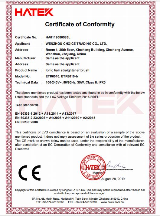 CE - Wenzhou Choice Trading Co., Ltd.