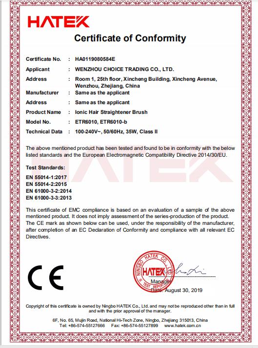 CE - Wenzhou Choice Trading Co., Ltd.