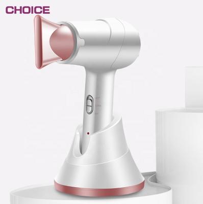 China Mini Travel Household Hotel Use Staning Wireless Portable Professional Rechargeable Hair Dryer Cordless Hair Blow Dryer for sale