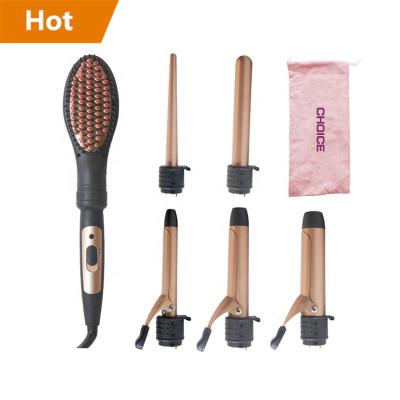 China 2021 Salon Promotion Travel Best Home Selling Digital Professional Ceramic Heater PTC Heater Hair Curler Interchangeable Curling Iron for sale