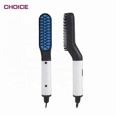 China Hot Sale Home Top Hair Salon Travel Styler Hair Brush Mini Electric Men Travel Beard Portable Straightening Magic Comb for sale