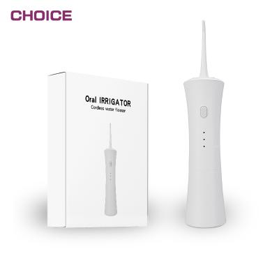 China IPX7 waterproof 2021 mini electric oral irrigator water dental flosser 150ml waterpik cordless accessories water flosser for sale