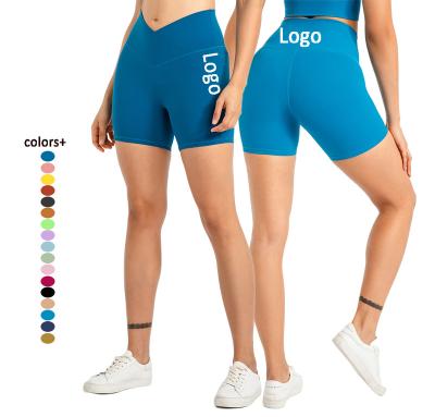 China Fitness Girls Running Shorts Women Yoga Running Shorts Sports Compression Shorts Four Way Stretch Solid Color Antibacterial Warm for sale