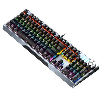 China ABS Plastic MC RGB Mechanical Keyboard Wired 104 Key Light Switch Gaming Mechanical Keyboard for sale