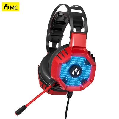 China New Design MC Gaming Headset Earbuds 7.1 50mm Comfortable Wearing Speed ​​3.5mm Red Earbuds For E-sport for sale