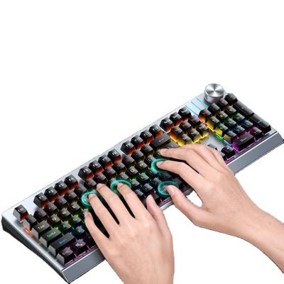 China Light Plastic Mechanical Gamer Keyboard LED Laptop ABS Ergonomic MC USB Wired Keyboard For PC for sale