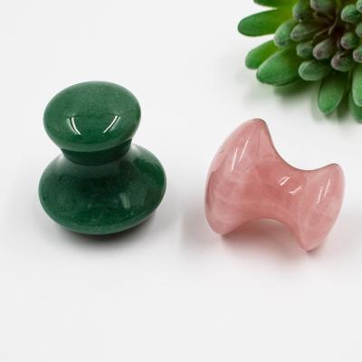 China Whitening Handmade Natural Rose Quartz Gua Sha Mushroom Scraping Massage Tool Green Aventurine Mushroom Shaped Guasha Board for Spa Relax for sale