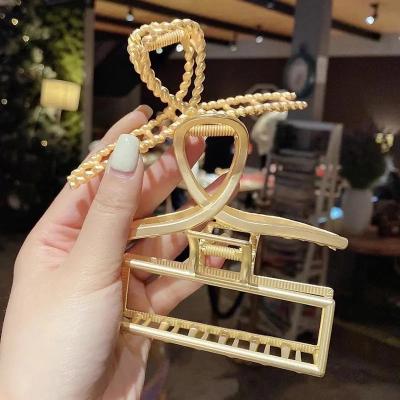 China ALLOY Metal Hair Clip Pins Accessories Matte Korean Hair Clip Alloy Hair Back Hair Clips Head Big Grab Clip for sale