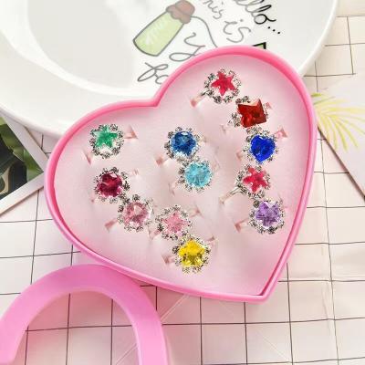 China FASHIONABLE Cartoon Cute Children's Ring Kids Crystal Zircon Ring Jewelry For Kids Gift for sale