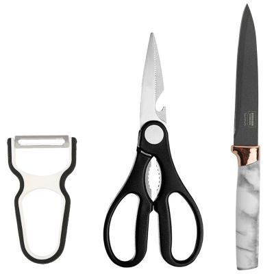 China 3 Piece Set MAS Vendido Chef Viable Multifunction Utility Knife 3 Piece Set Cooking Kitchen Shears Peeler Kitchen Knives Accessories for sale