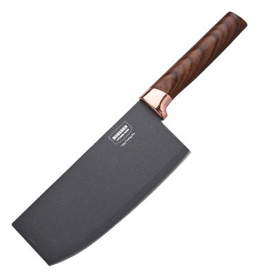 China Viable Chinese Kitchen Knife Slicing Knife Black Stainless Steel Blade PP Handle Yangjiang Luxury Kitchen Knives for sale