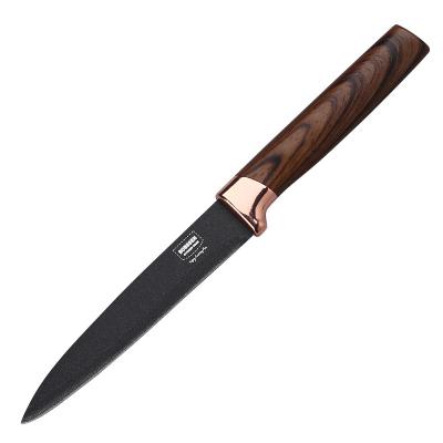 China 5 Inch Knife Sharp Stainless Steel Fruit Household Kitchen Wood Grain Sustainable Universal Cut Special Knife for sale