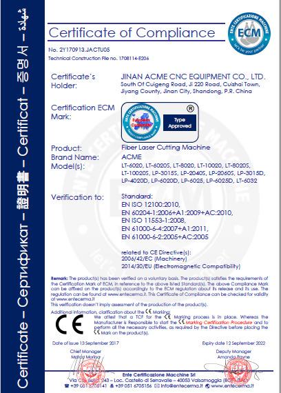 CE - Jinan Acme CNC Equipment Co., Ltd.