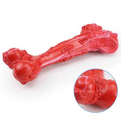 China 2021 Amazon Amazon Bone Dog Toy Pet Clean Molar Bite Dog Chew Toy Durable Hot Selling Viable Rubber Toy for sale