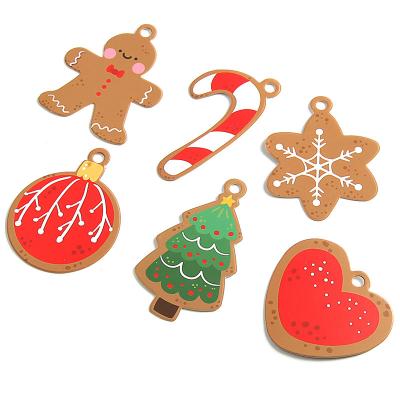 China Europe Christmas Tree Tag Decoration Hanging Gift Tag DIY Writing Custom Shape Deco Paper Card à venda