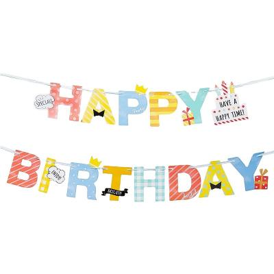 Chine Wall hanging decoration Happy birthday banner Party Gala wall hanging decoration letter à vendre